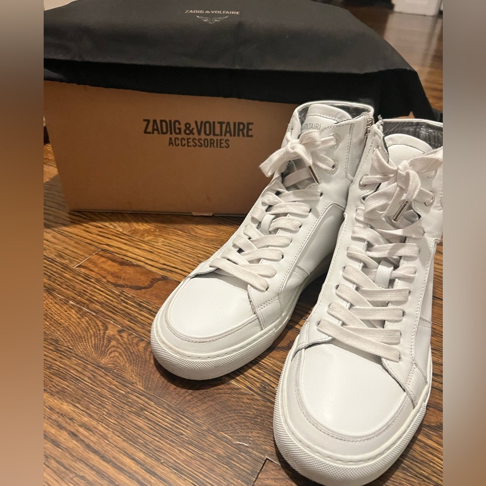 Zadig & Voltaire White High-Top Sneakers